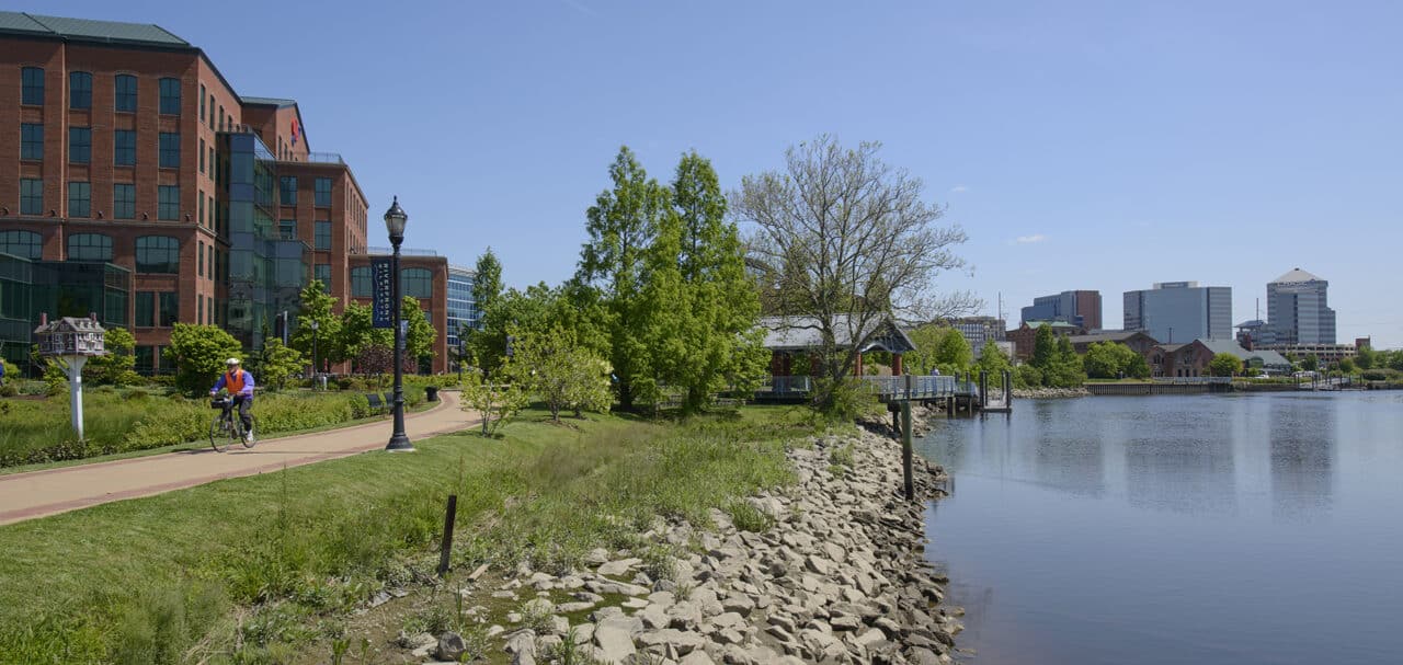 Christina River in Wilmington, DE near the residences at justison landing 